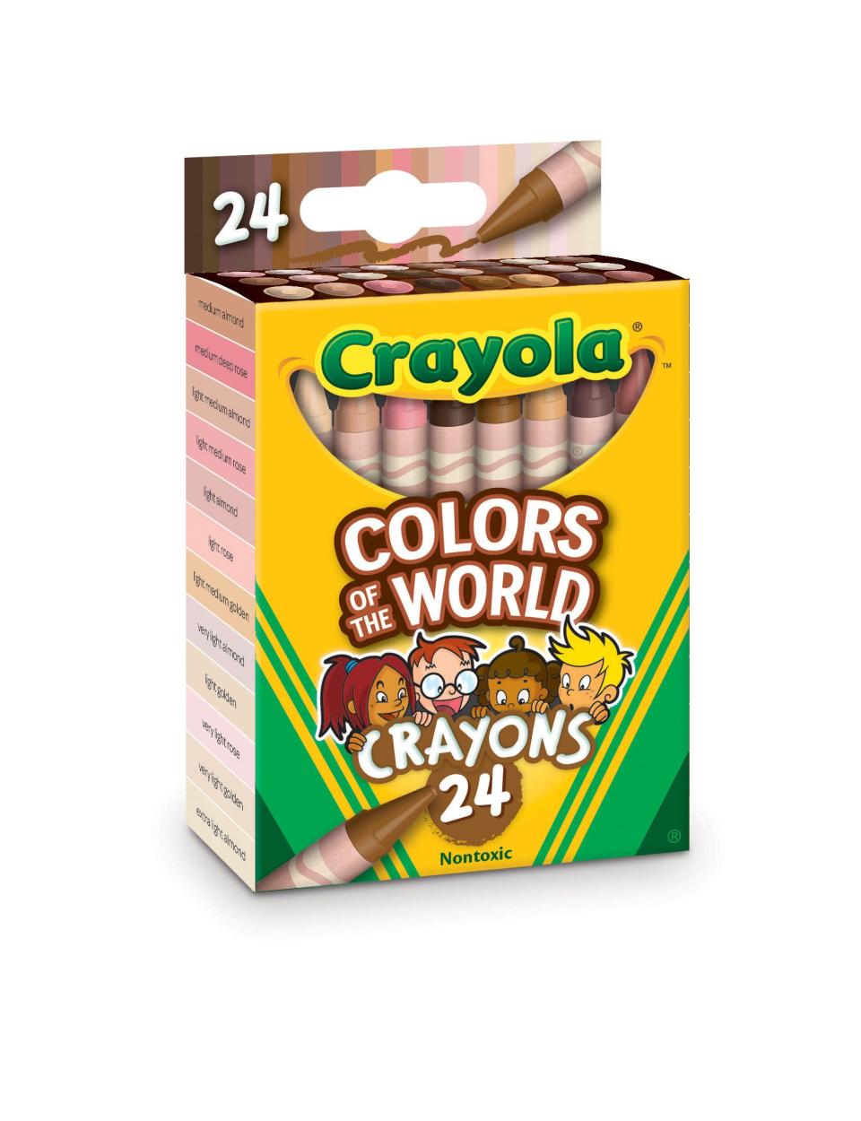 Crayola celebrated diversity with its "Colors of the World" 24-crayon box.