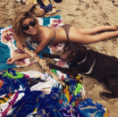 <p>“Just a couple of beetches,” the <em>Modern Family </em>beauty joked, posting this pic while indulging in a beach day with her pooch. (Photo: <a rel="nofollow noopener" href="https://www.instagram.com/p/BW9AsMylPuT/?taken-by=therealsarahhyland&hl=en" target="_blank" data-ylk="slk:Sarah Hyland via Instagram;elm:context_link;itc:0;sec:content-canvas" class="link ">Sarah Hyland via Instagram</a>) </p>