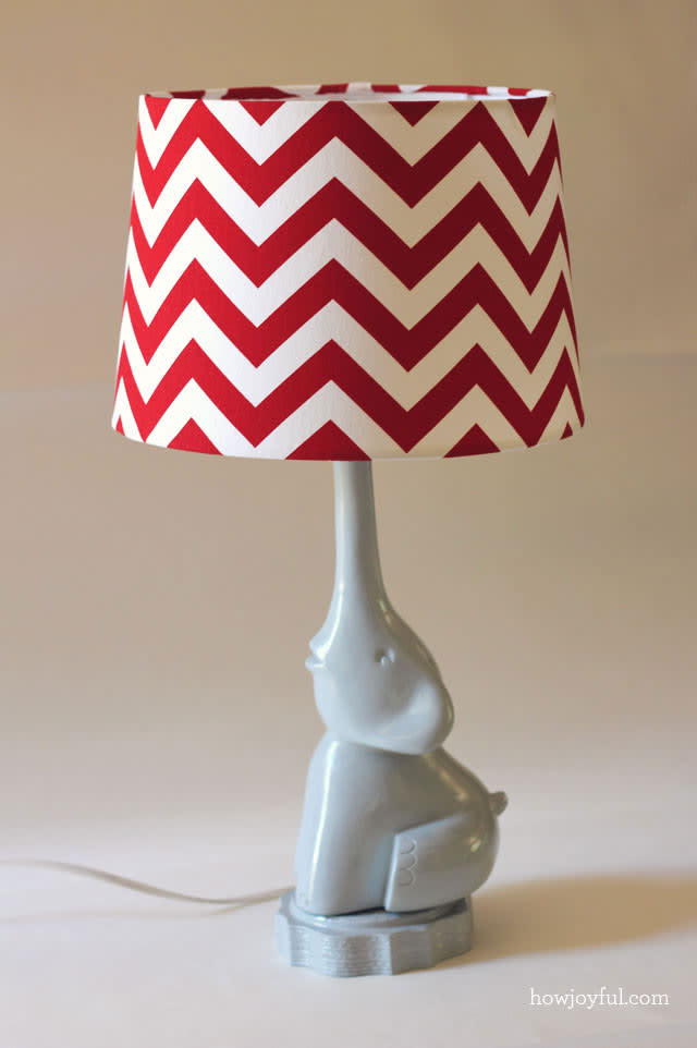 DIY Chevron Lamp