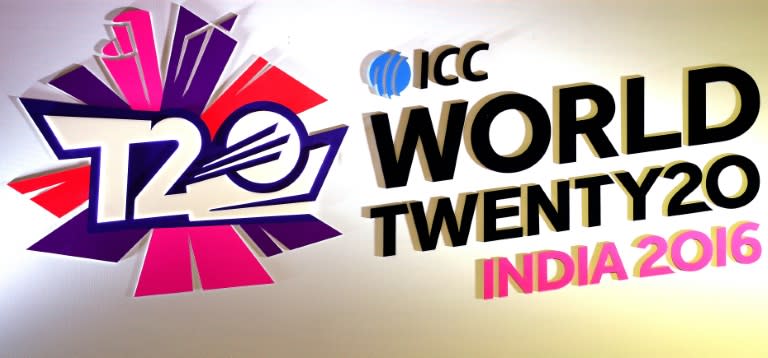 The ICC World Twenty20 India 2016 tournament logo pictured during an event to announce the groups and schedule in Mumbai on December 11, 2015