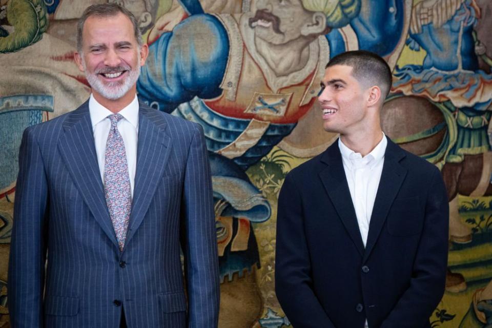 king felipe of spain receives spanish tennis winners at us open 2022