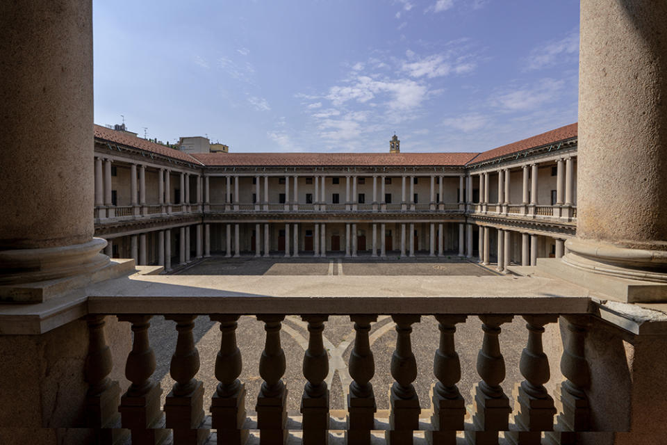 The Portrait Milan's courtyard.