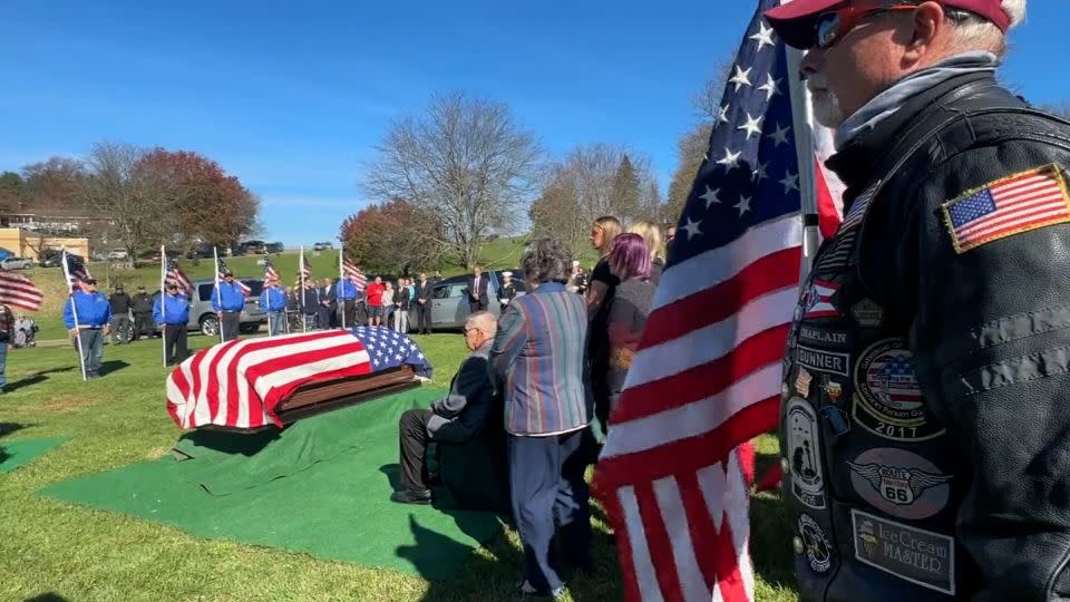 A burial ceremony is held for Stanley Galaszewski. - Spectrum News Cleveland