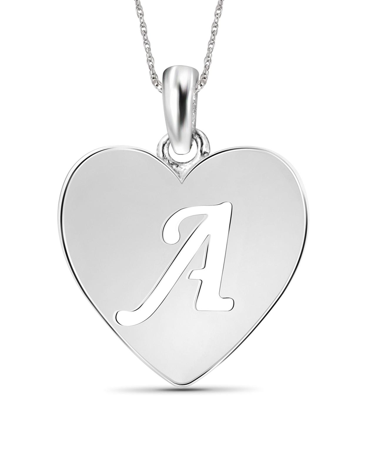 Jewelers Club Initial Cut-Out Heart Pendant