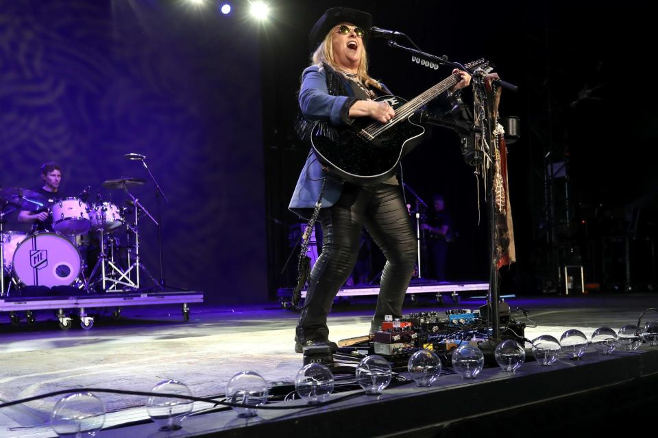 Melissa Etheridge performs on the Palomino Stage during Stagecoach country music festival at the Empire Polo Club in Indio, Calif., on Friday, April 28, 2023.