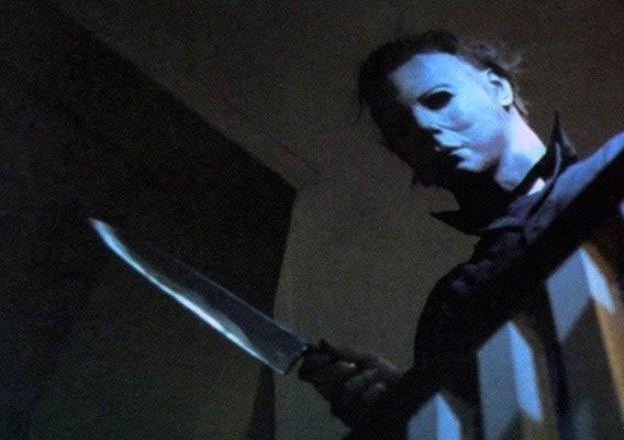 "halloween" michael meyers with a knife