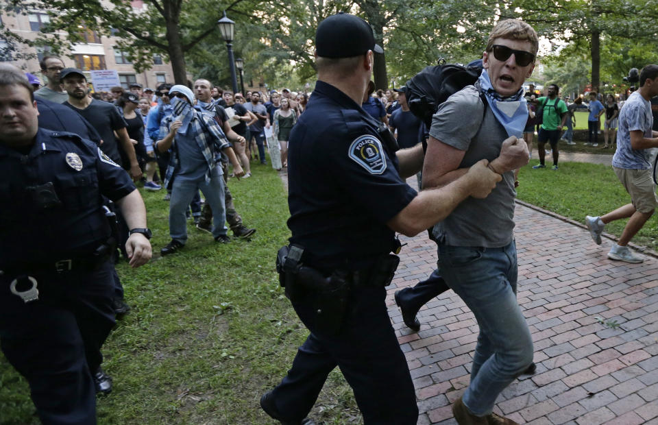 Protesters topple “Silent Sam” statue of Confederate soldier at UNC