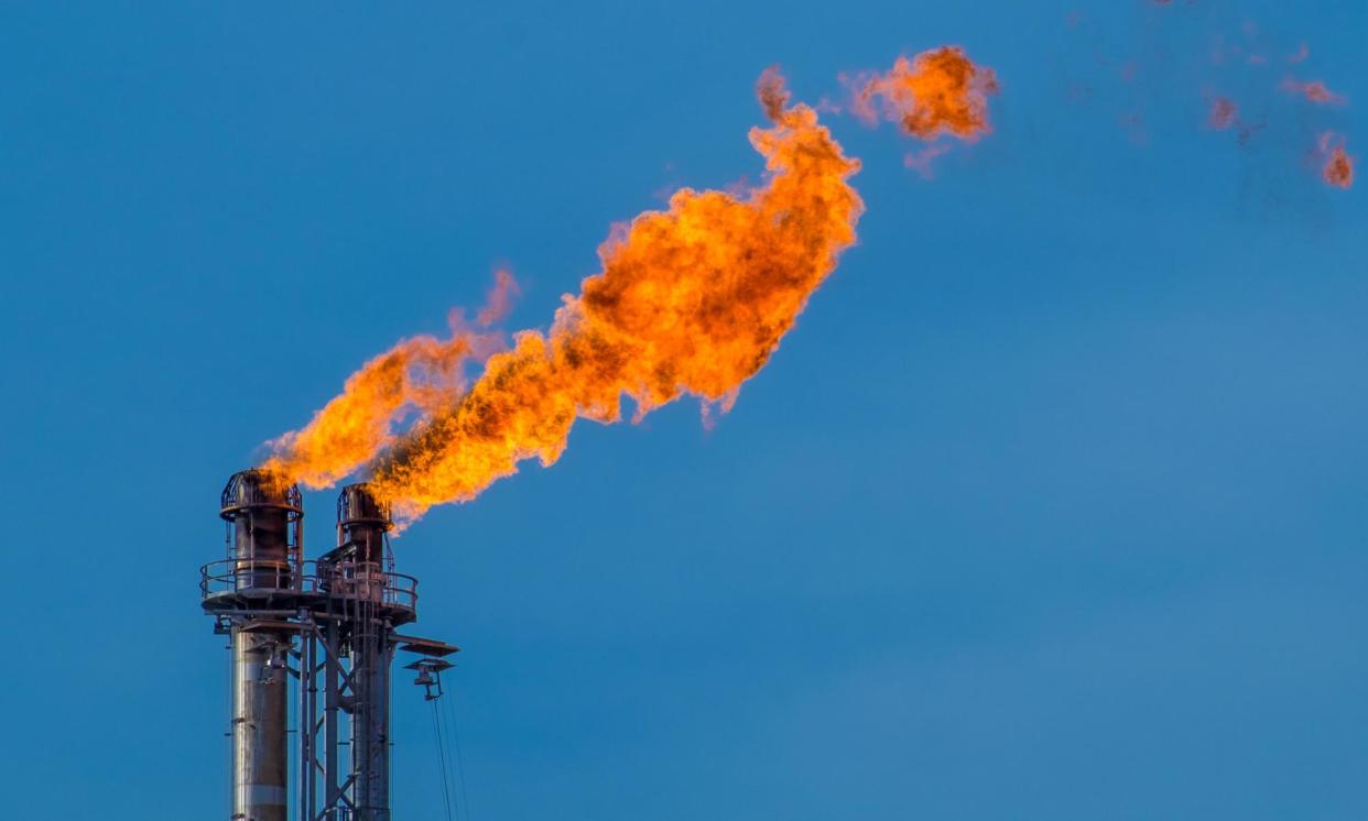 <span>A petroleum refinery in Port Arthur, Texas.</span><span>Photograph: Rex Wholster/Alamy</span>