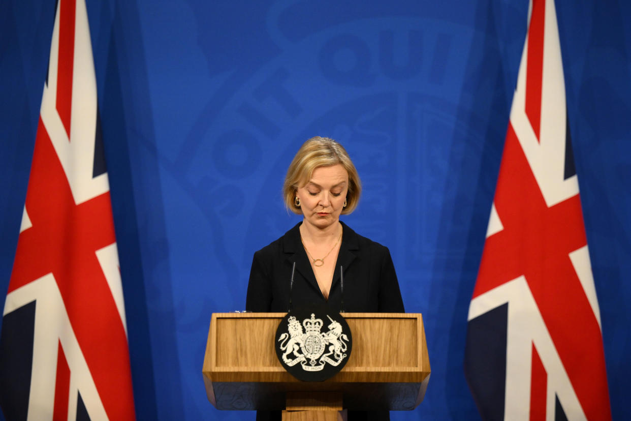 Image: Liz Truss Holds Press Conference After Sacking Her Chancellor (Daniel Leal / WPA Pool via Getty Images)