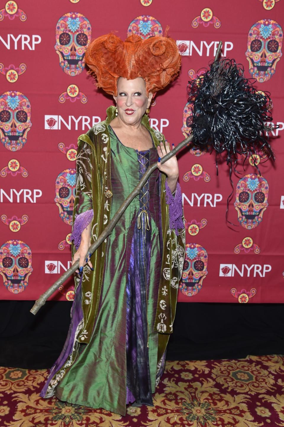 <p>The iconic actress transformed into her equally as iconic Hocus Pocus character, Winifred Sanderson. [Photo: Getty] </p>