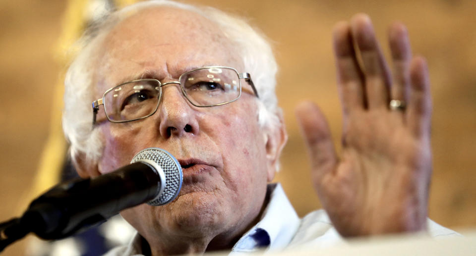 Sen. Bernie Sanders, I-Vt., at a campaign stop in August 2018. (Photo: Chris O’Meara/AP)