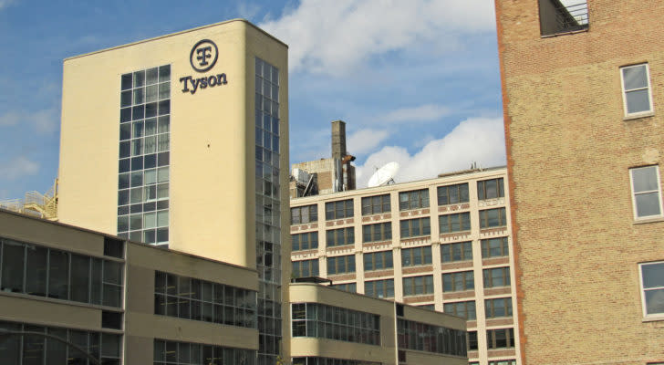 The corporate headquarters of Tyson Foods (TSN) in Chicago, Illinois. undervalued stocks