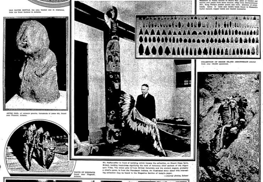 Rudolf F. Haffenreffer Jr. opened his collection for The Providence Journal to photograph and write about, as seen in this article from Oct. 11, 1931.