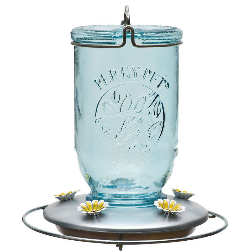 11) Mason Jar Hummingbird Feeder