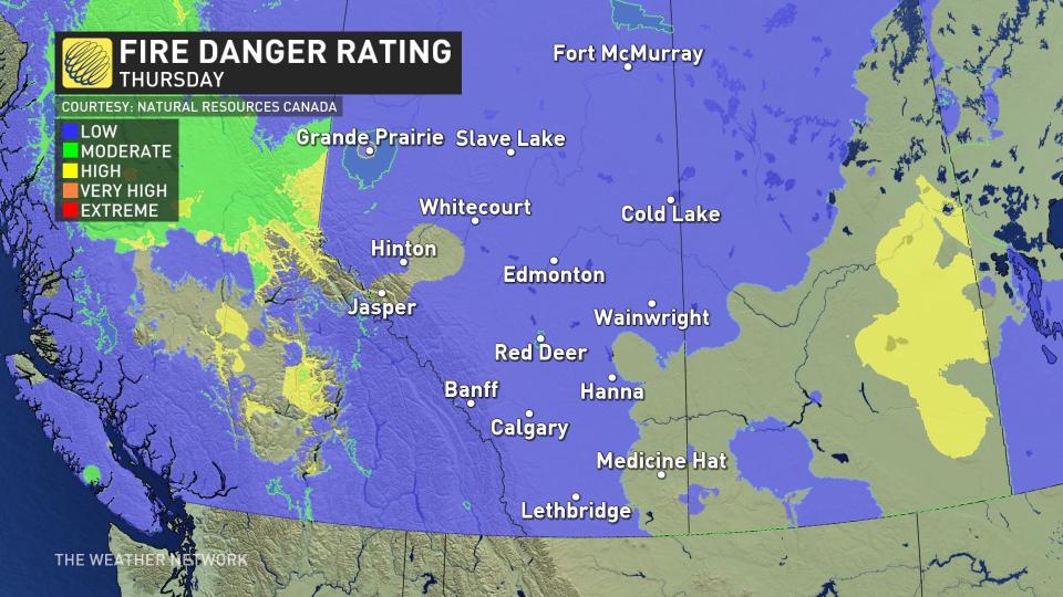 Baron_Fire danger rating map_Prairies_May 2