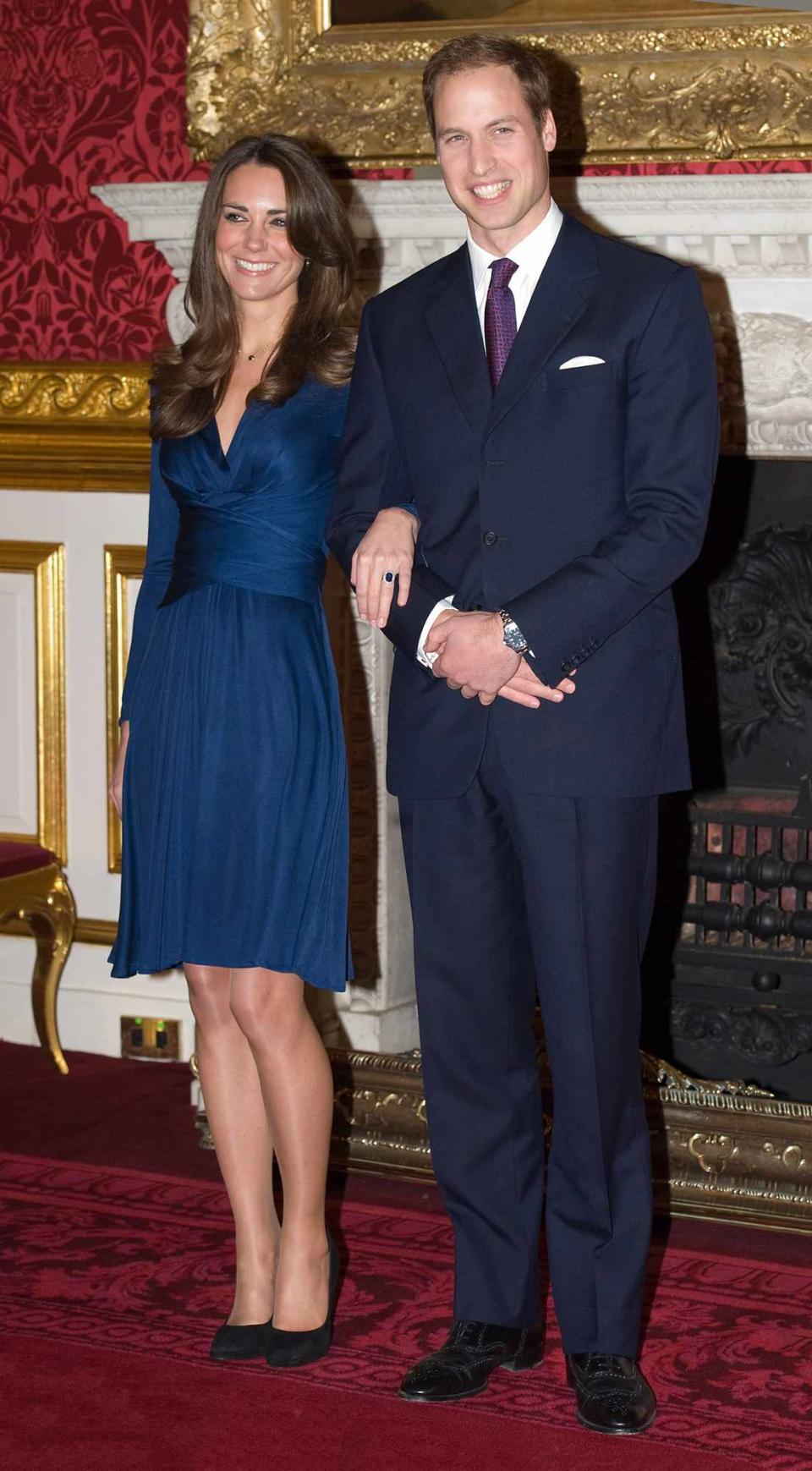 Prince William and Kate Middleton officially announce their engagement at St James's Palace on November 16, 2010 in London, England