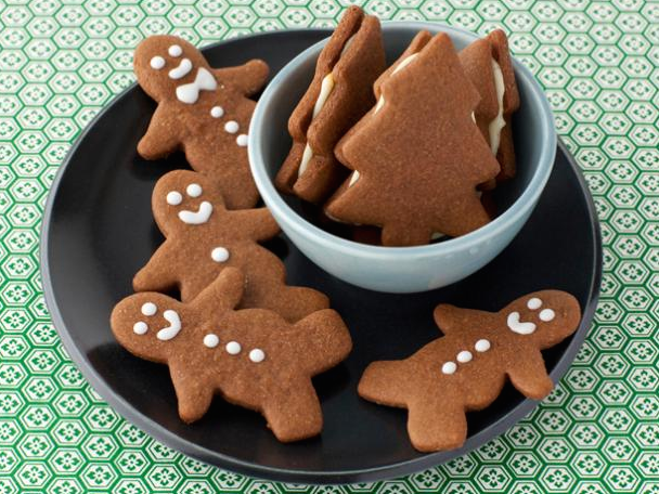 Gingerbread Men with Orange Frosting