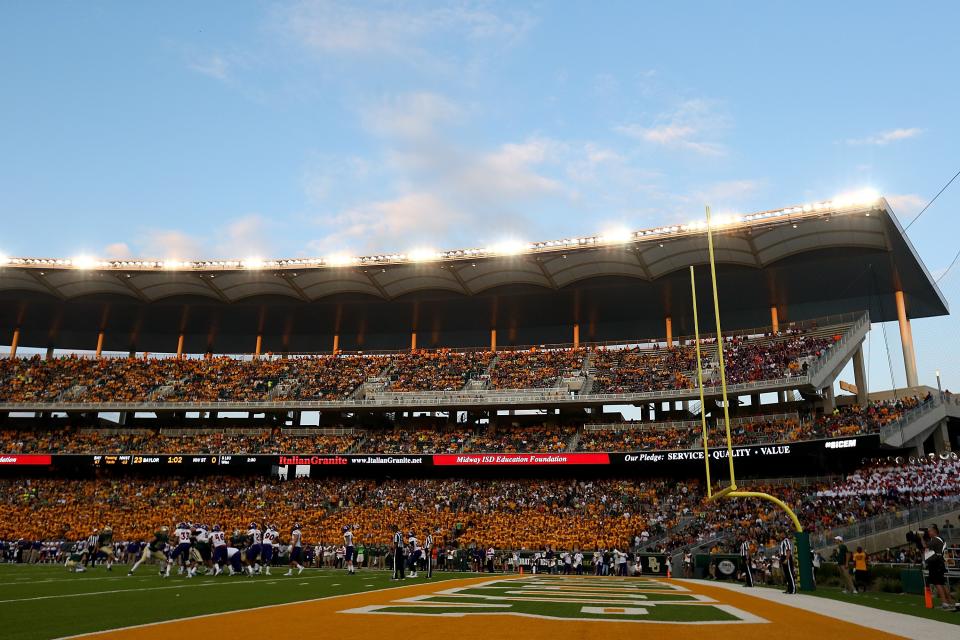 Baylor coach Matt Rhule said the players had been “separated” from the team. (Getty)