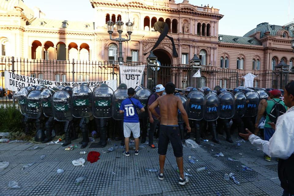 Incidentes en Plaza de Mayo