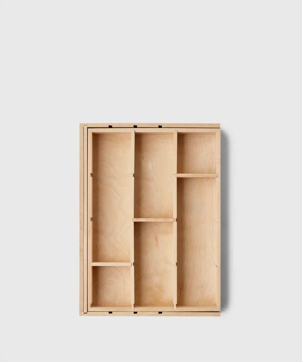 3) Birch Utensil Organizing Tray