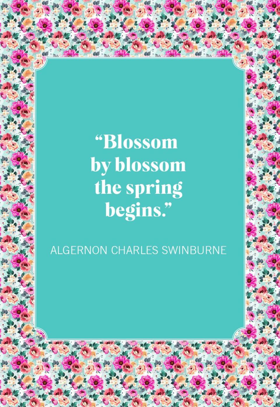 spring quotes algernon charles swinburne