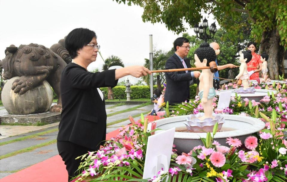 ▲浴佛節！彰化縣政府辦理彰化縣歷史建築彰化八卦山大佛修復工程竣工典禮，讓這個台灣歷史建築百景之一，重現風華。（圖／記者陳雅芳攝，2023.05.26）