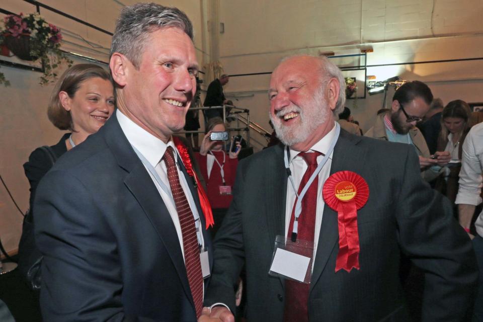 Mr Dobson and Kier Starmer in the 2015 General Election (NIGEL HOWARD ©)
