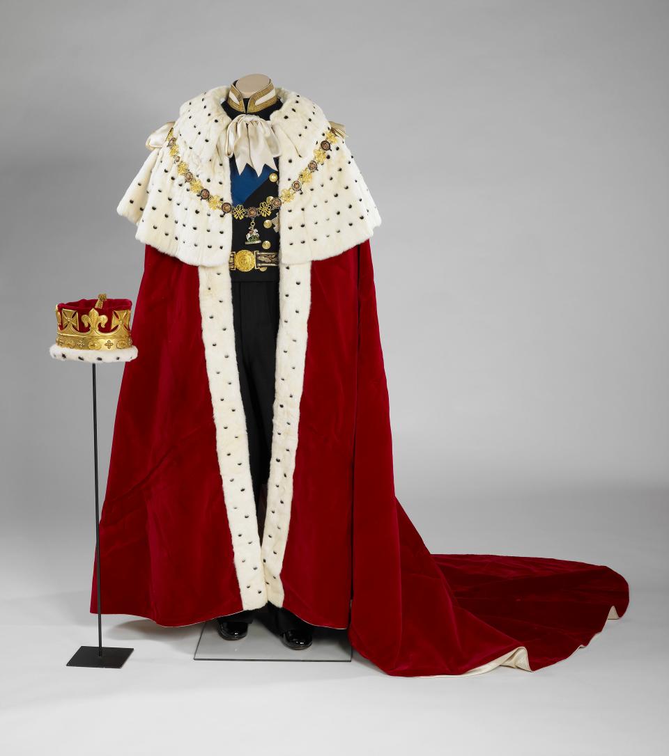 The Coronation robe worn by the Duke of Edinburgh at Queen ELizabeth II’s Coronation in 1953, one of the items which will feature in Prince Philip: A Celebration (PA)