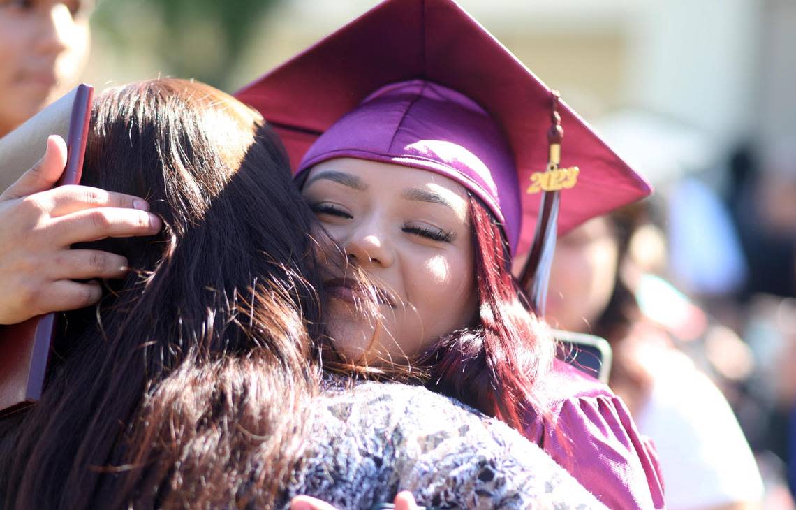 Alejandra Rodríguez, who graduated from J.E. Young Academic Center, was one of the 103 seniors from Fresno Unified School District’s 11 high schools that took part of the summer commencement held at Roosevelt High School’s Audra McDonald Theater Friday, July 14. María G. Ortiz-Briones/mortizbriones@vidaenelvalle.com