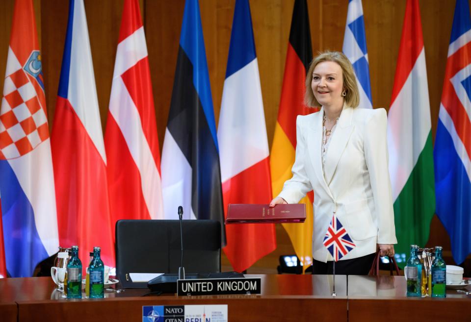 Foreign secretary Liz Truss said Kyiv needs continued support from allies (Bernd von Jutrczenka/AP)