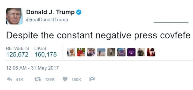 President Trump's deleted tweet. 