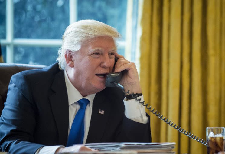 Trump speaks to Putin on the phone in January