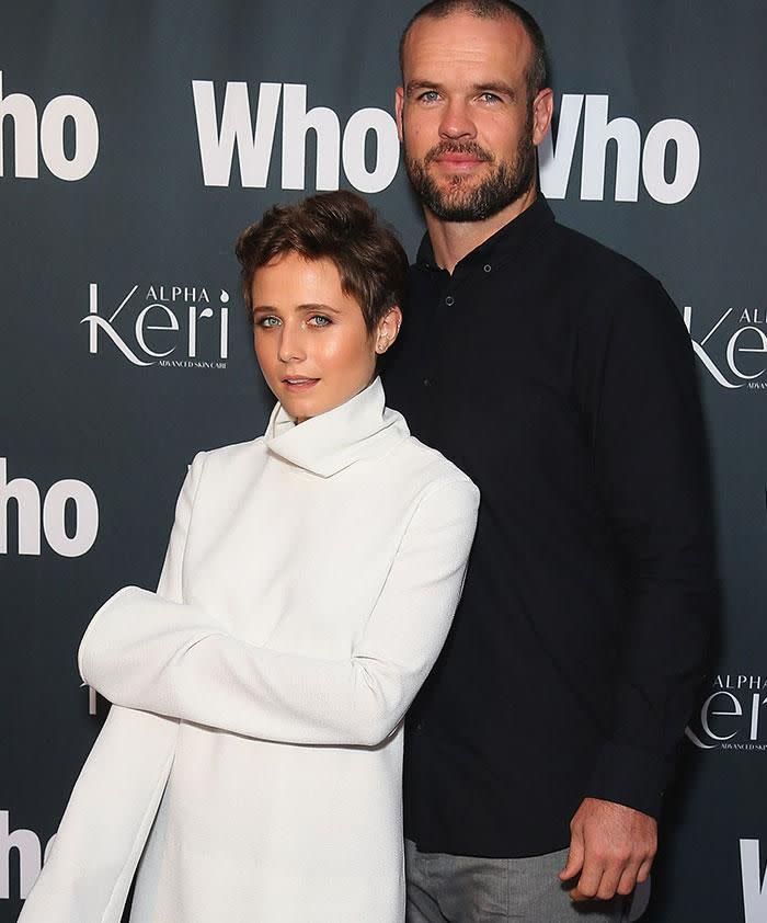 Tessa James with her husband, Nate Myles. Photo: Getty Images