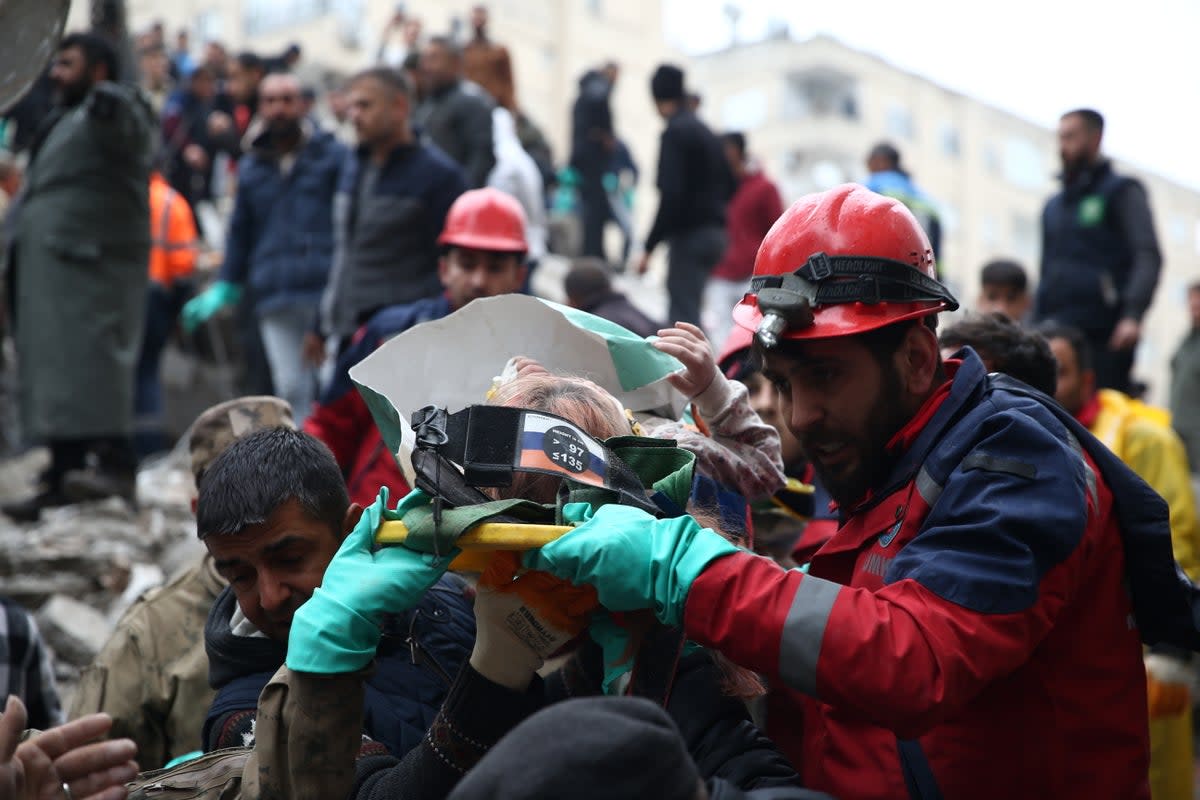 A 10-year-old rescued from the rubble of the Turkey earthquake (Anadolu Agency/Getty)