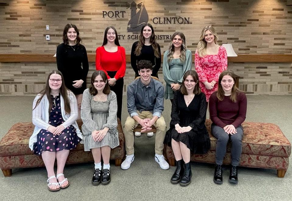 PCHS Class of 2023 Top Ten Students attending the Ottawa County Top Ten Banquet in May:  Seated -Emily Holcomb, Grace Smothers, Jacob Weldon, Paige Smothers, and Cadence Wallace; Standing - Payton Vargas, Olivia Felbinger, Carlie Blaesing, Claudia Gillum, and Addisynne Siefke.