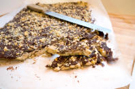 Photo: So says Sarah<br> Salted Chocolate Peanut Toffee<br><br> Sarah Lipoff gives this easy, economical sweet and salty toffee as gifts each year. That the kind of holiday tradition we can get behind! <b>Recipe: <a href="http://sarahlipoff.com/2012/12/16/salted-chocolate-peanut-toffee/" rel="nofollow noopener" target="_blank" data-ylk="slk:Salted Chocolate Peanut Toffee" class="link ">Salted Chocolate Peanut Toffee</a></b>