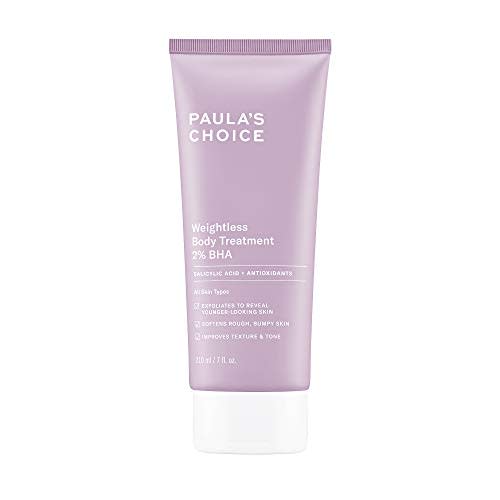 Paula's Choice Weightless Body Treatment 2% BHA, Salicylic Acid Exfoliant, Moisturizer for Keratosis Pilaris (KP) Prone Skin & Clogged Pores, Fragrance-Free & Paraben-Free, 7 Ounces (AMAZON)