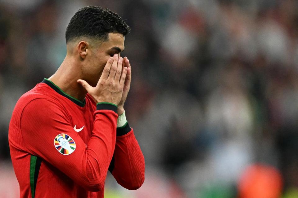 Cristiano Ronaldo did not score at Euro 2024 (AFP via Getty Images)