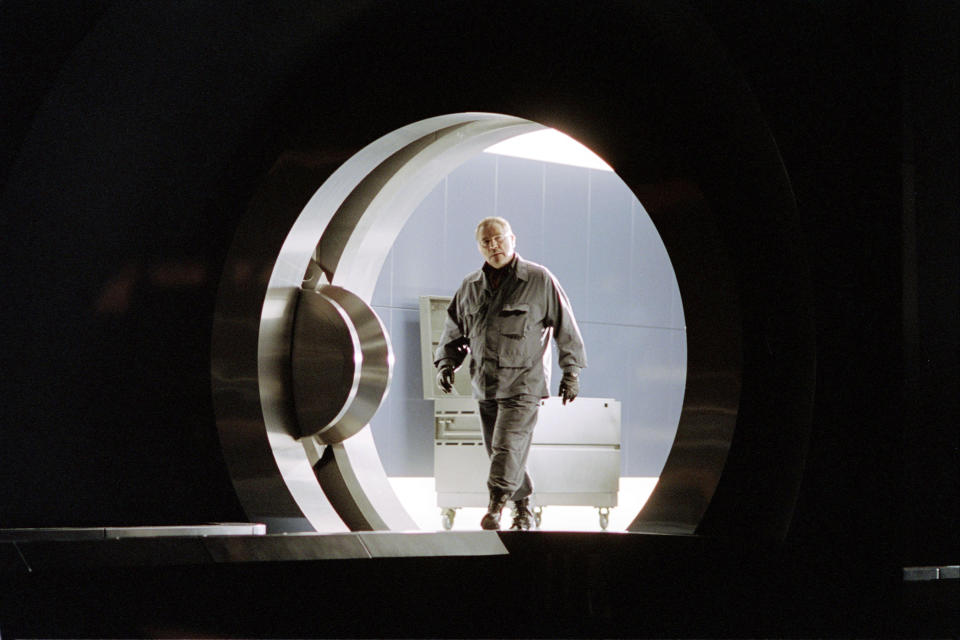 RELEASE DATE: May 2, 2003. MOVIE TITLE: X2 . STUDIO: ONTARTIO, CANADA . PLOT: The X-Men band together to find a mutant assassin who has made an attempt on the President's life, while the Mutant Academy is attacked by military forces.. PICTURED: BRIAN COX as William Stryker.