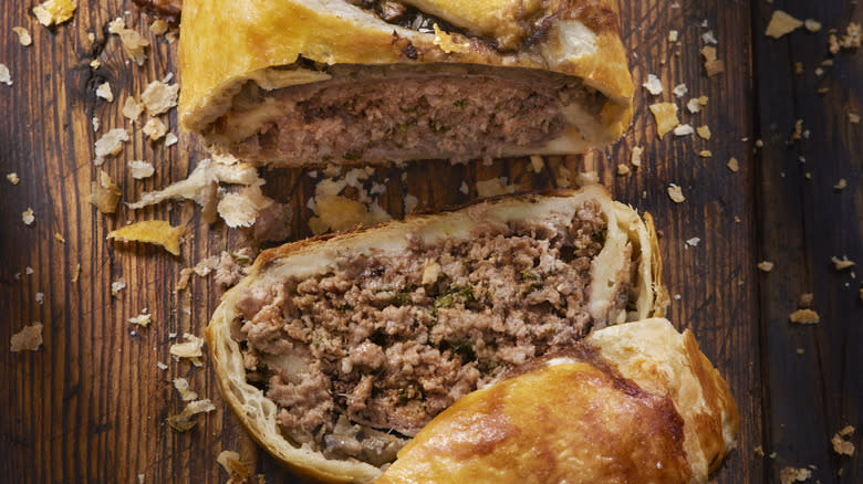 Wellington made with ground beef