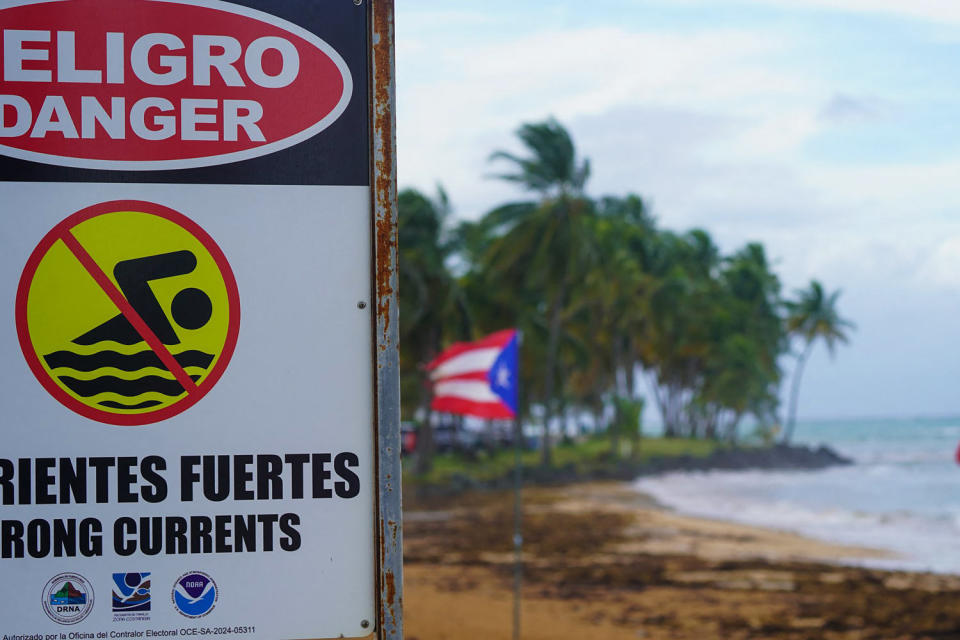 Ernesto is about 300 miles (480 kilometers) east of Puerto Rico, according to the U.S. National Hurricane Center. The center predicts the storm will hit the island in late August. (Jaydee Lee Serrano / AFP - Getty Images)