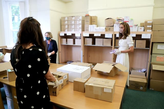 The Duchess of Cambridge visits Baby Basics UK And Baby Basics Sheffield