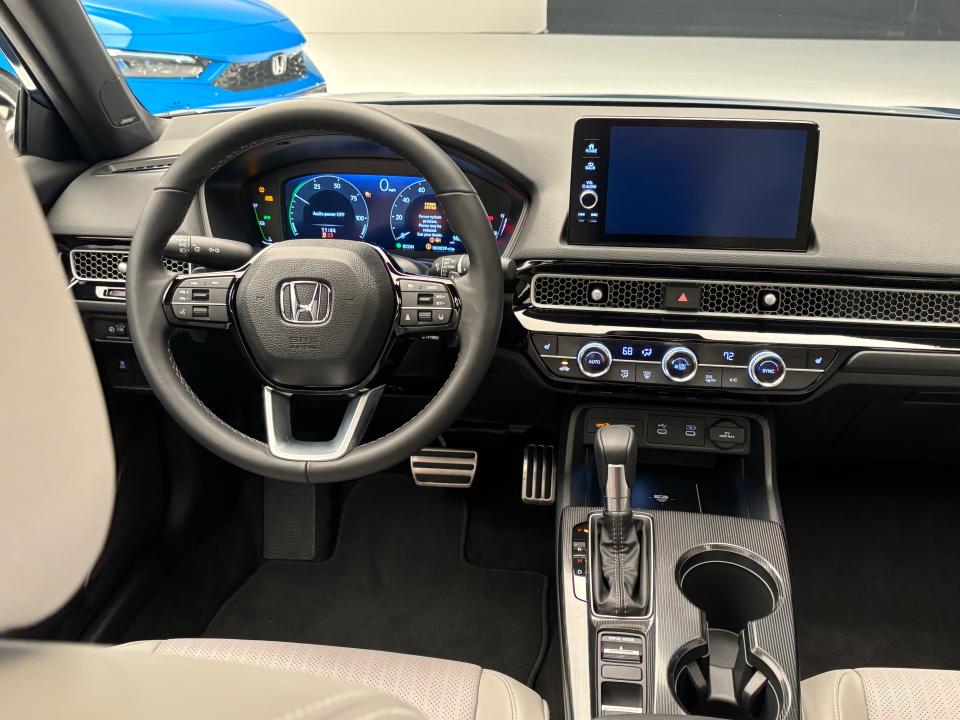New features on the 2025 Honda Civic hybrid include Google built-in for for navigation, phone, music and more.