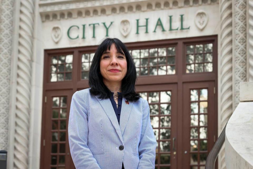 San Antonio’s deputy city manager, María Villagómez, served as the chief negotiator in the city’s new labor contract with police. Villagómez says she’s satisfied with the new labor contract but recognizes there’s always room for improvement. (Photo by Taylor Bayly/News21)