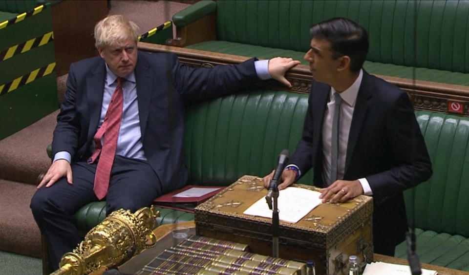 Chancellor of the Exchequer Rishi Sunak delivers a summer economic update in a statement to the House of Commons, London.