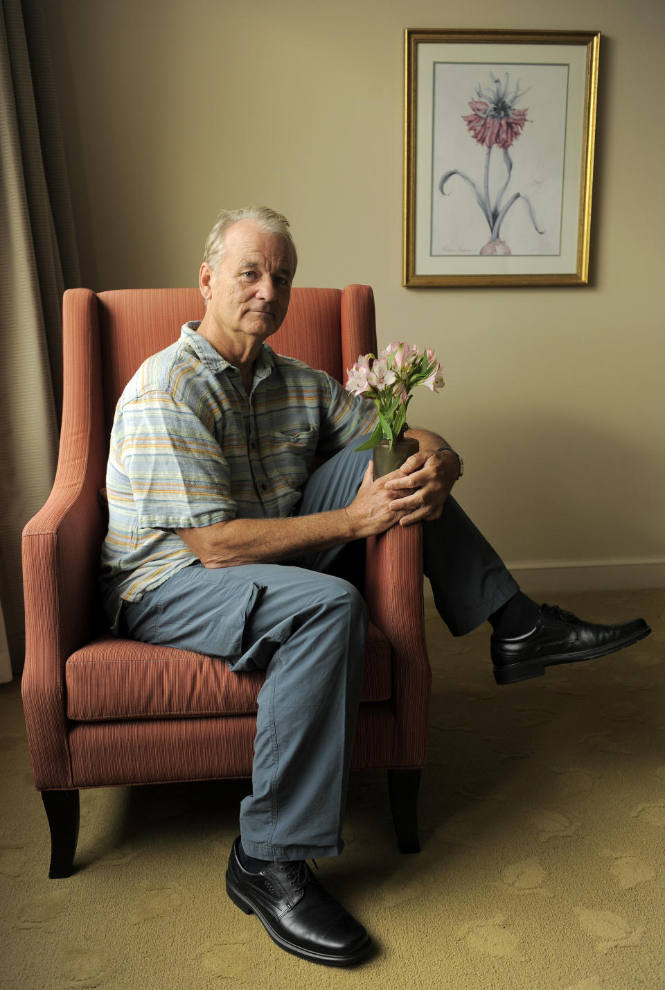 Bill Murray, a cast member in the film "Hyde Park on Hudson," poses for a portrait at the 2012 Toronto Film Festival, Sunday, Sept. 9, 2012, in Toronto. (Photo by Chris Pizzello/Invision/AP)