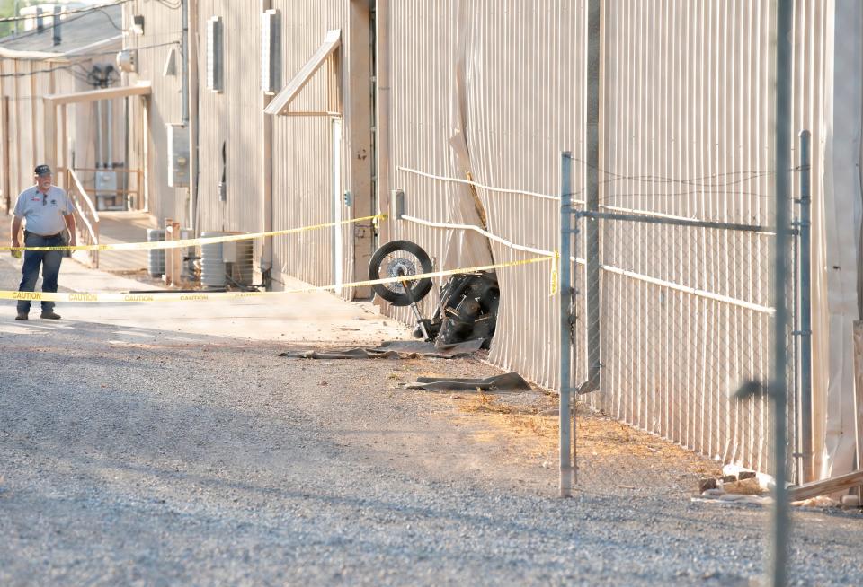 Wichita Falls police worked the scene of a motorcycle accident on Seymour Highway Wednesday morning.