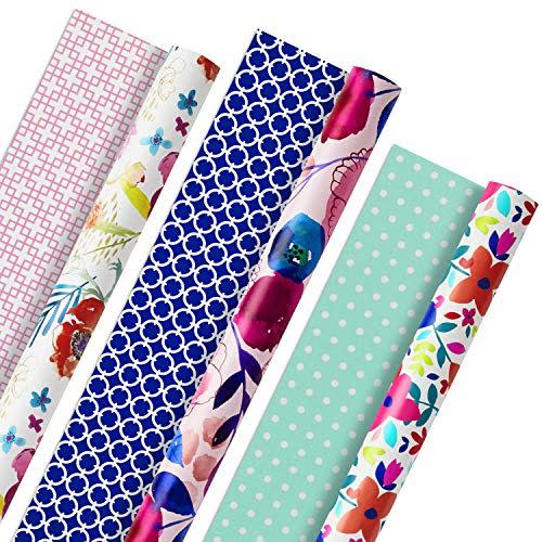 13) Hallmark All Occasion Reversible Floral Wrapping Paper