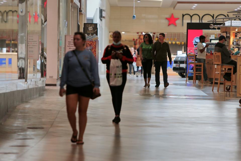 Shoppers at the Dartmouth Mall.