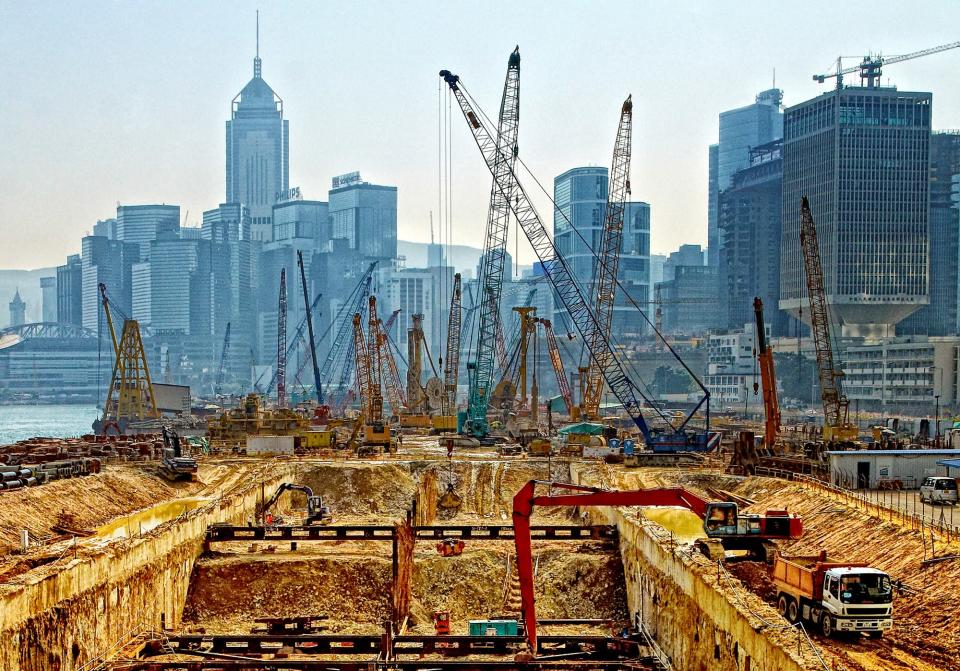 'Hong Kong Hole' by Stuart Chape where Westernised skylines spring up like flowers (Stuart Chape)